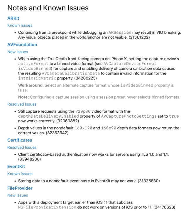iOS 11.1 Sürüm Notları