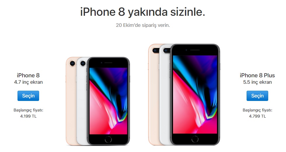 iPhone 8 ve iPhone 8 Plus Türkiye fiyatı