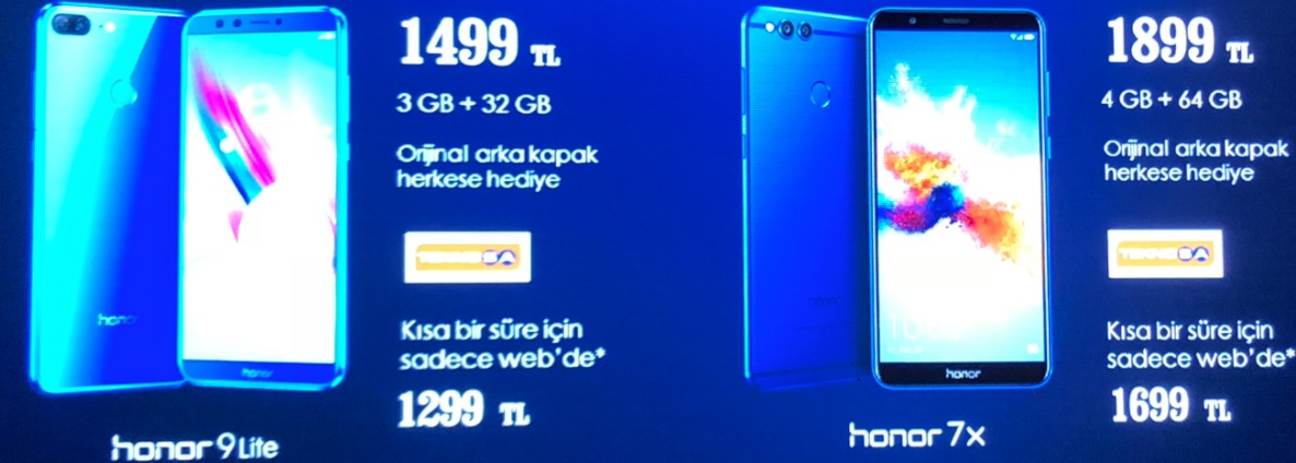 Honor 9 Lite ve Honor 7X Türkiye fiyatı ve özellikleri