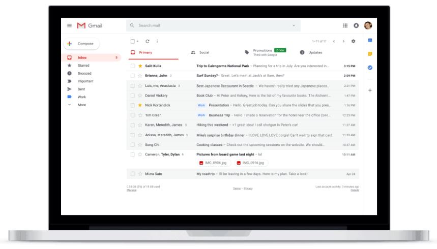 gmail yeni tasarımı 