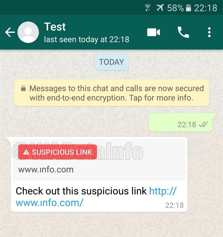 WhatsApp şüpheli bağlantı
