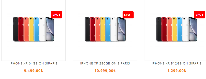 iPhone XR Türkiye fiyatı