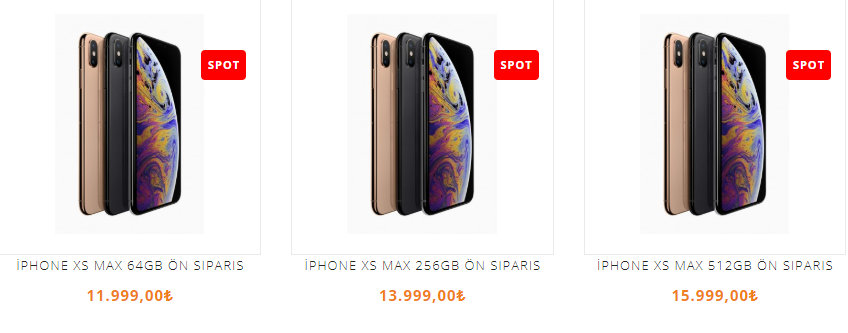 iPhone XS Max ve iPhone XR Türkiye fiyatı