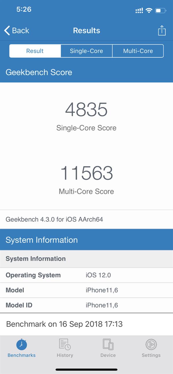 iPhone XS performans testi