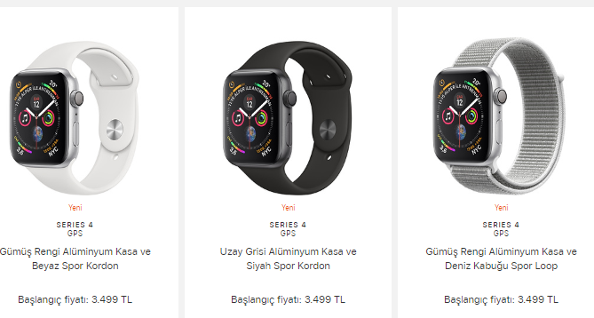 Apple Watch Series 4 Türkiye fiyatı