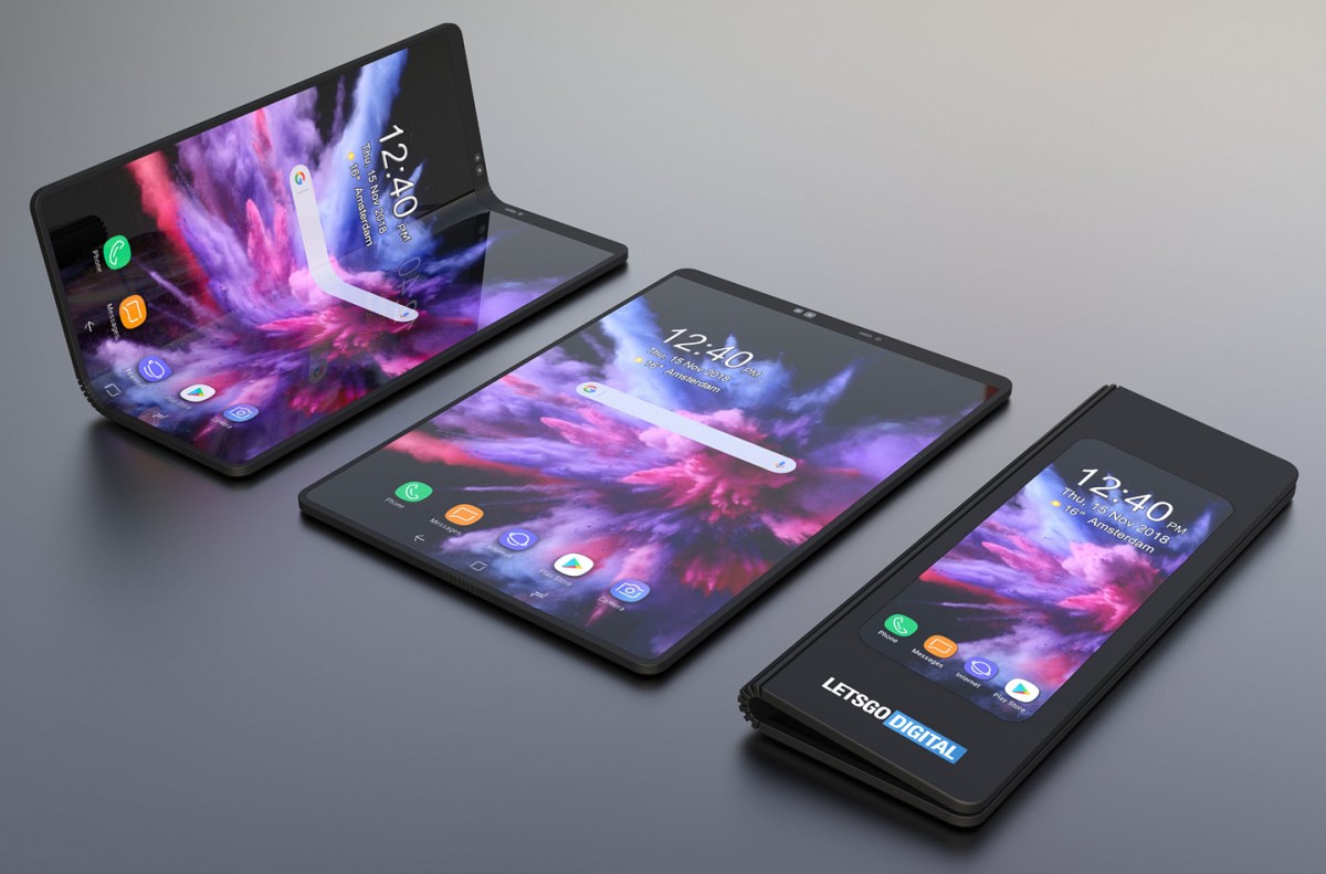 Samsung katlanabilir telefon Galaxy F tasarımı