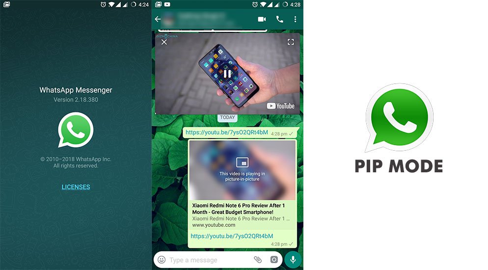 WhatsApp Android PIP Mode