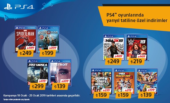 Sony PlayStation yarıyıl indirimleri