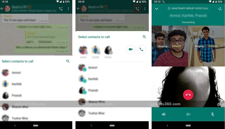 WhatsApp Android grup arama özelliği