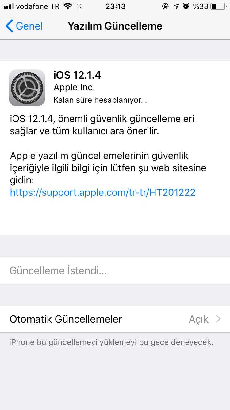 iOS 12.1.4 güncellemesi / FaceTime hatası