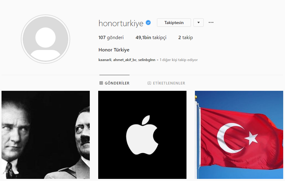 Honor Türkiye resmi Instagram hesabı hacklendi! SDN-8