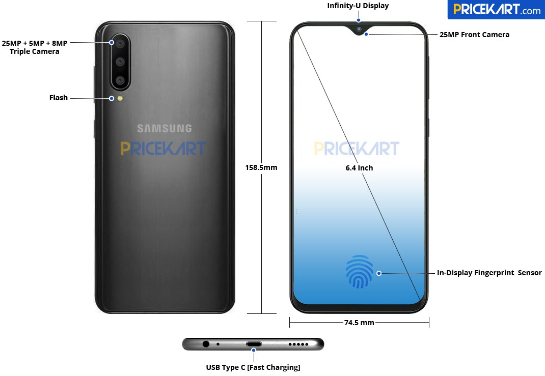 Samsung Galaxy A50 Prizma Beyaz rengi ile dikkat çekecek! SDN-5