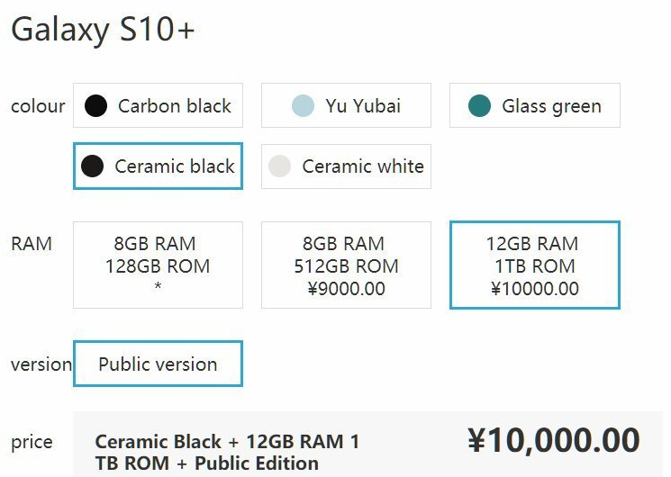 Samsung Galaxy S10 Plus fiyatı 