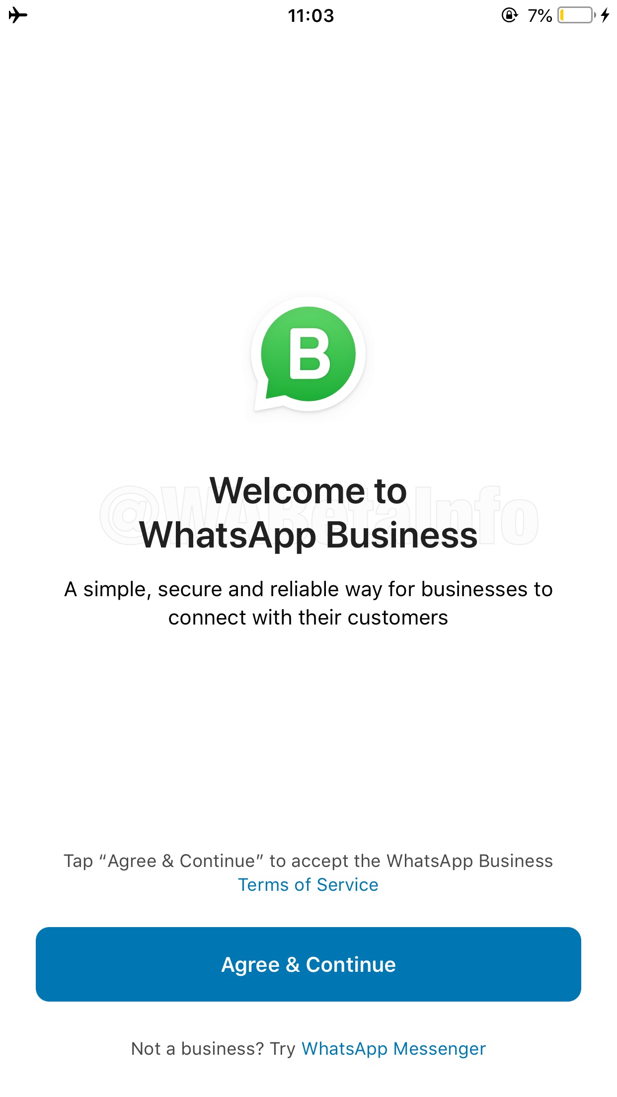 WhatsApp Business iOS
