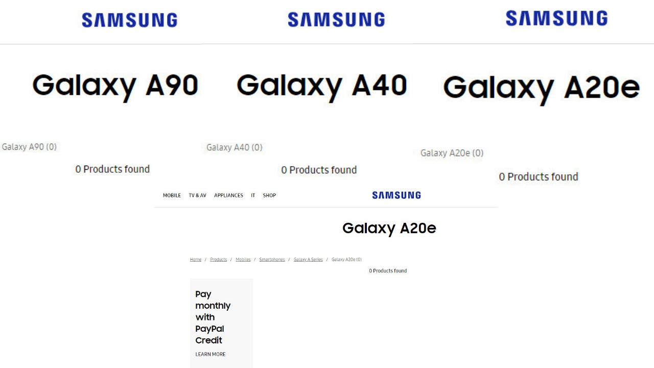 Samsung Galaxy A90, A40 ve A20e resmi sitede yayınlandı! SDN-2