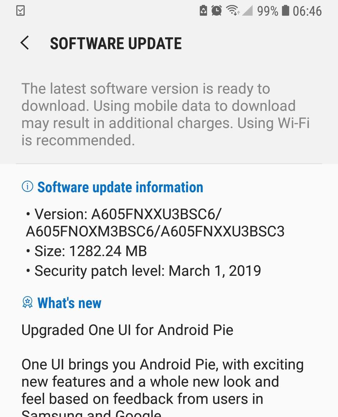 Galaxy A6 Plus için Android Pie yayınlandı