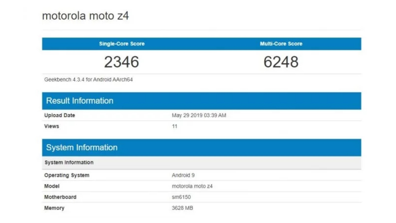 Motorola Moto Z4 Geekbench sonuçları sızdırıldı ShiftDelete.Net