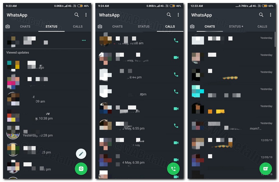 WhatsApp karanlık mod desteği