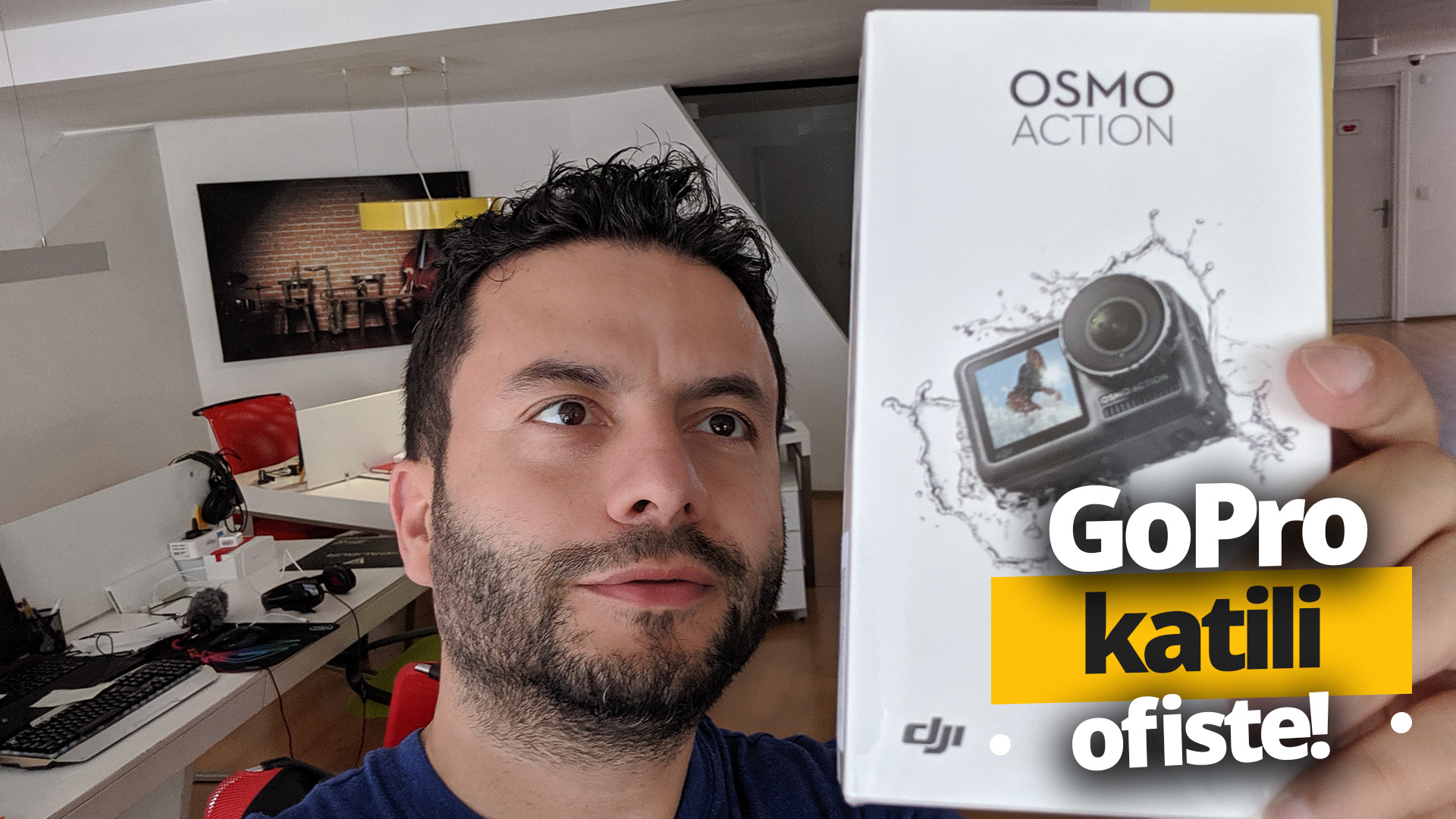 GoPro katili ofise geldi DJI Osmo Action kutu açılışı