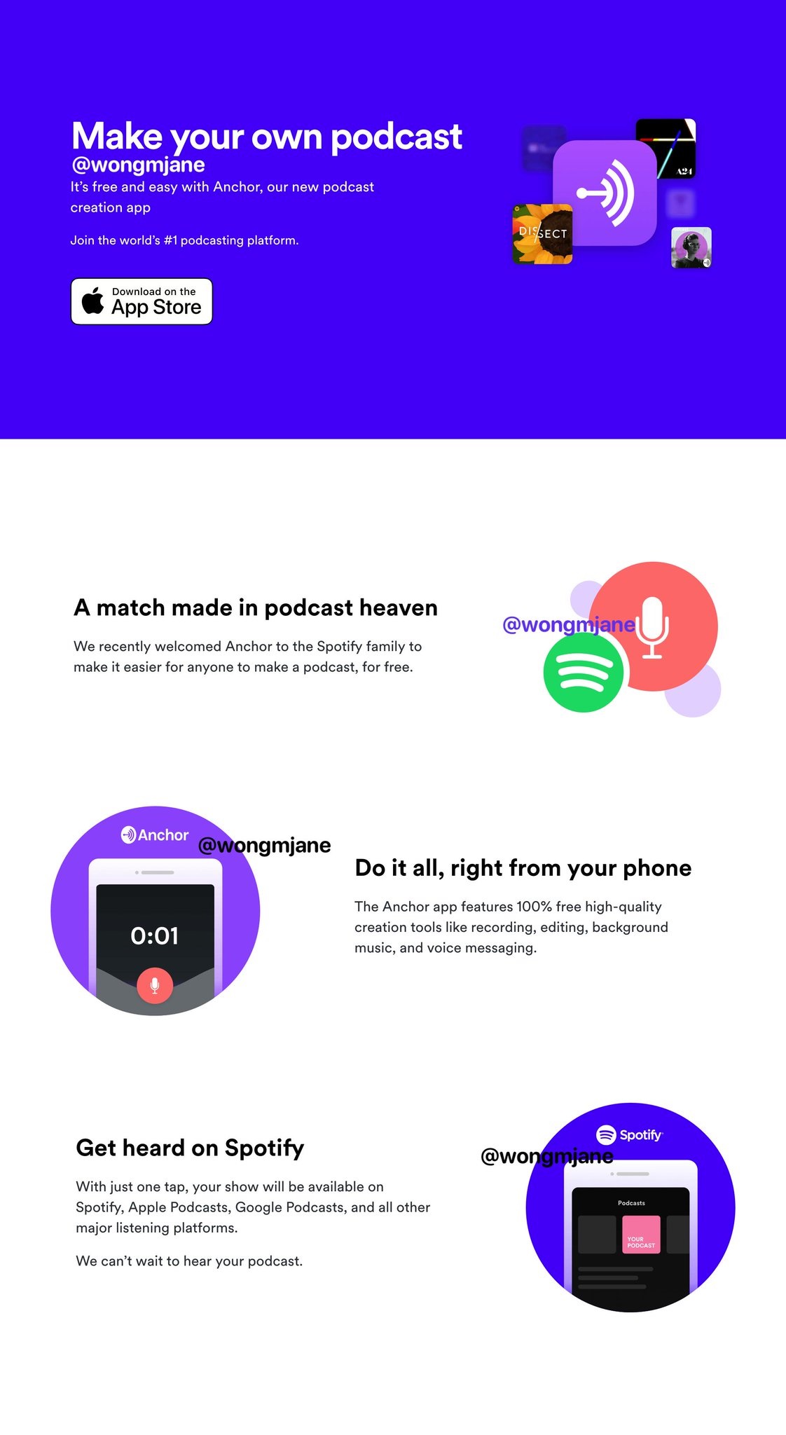 Spotify Podcast oluştur butonu - 1