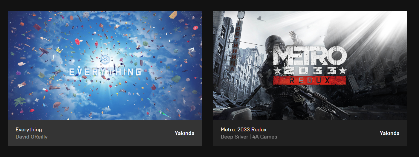 Epic Games - Epic indirimleri Metro 2033 Redux