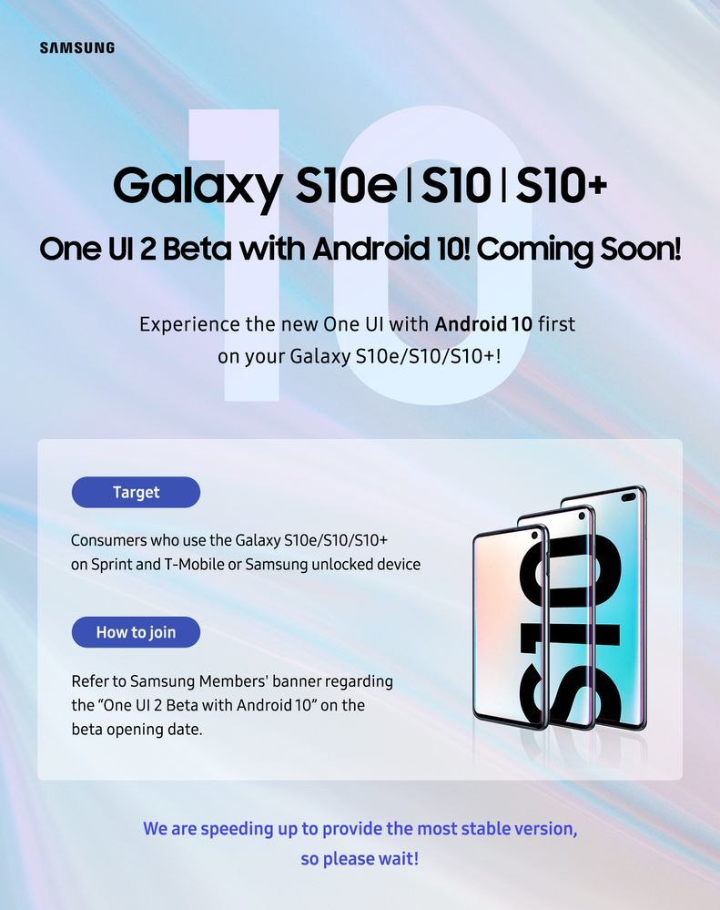 Galaxy S10 Android 10 Beta son aşamaya geldi