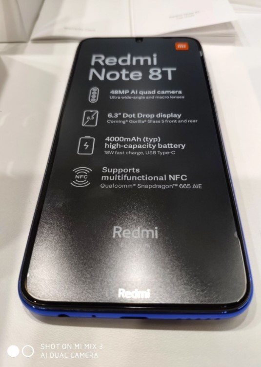Xiaomi Redmi Note8T modeli görüntüsü