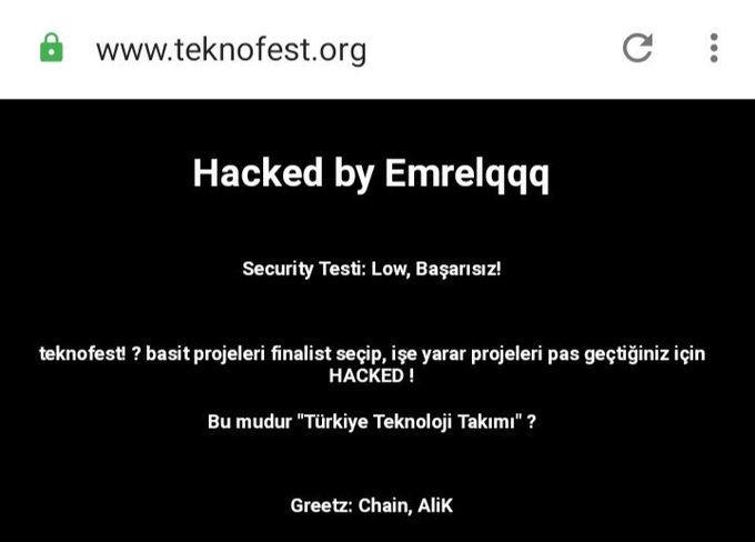 Teknofest resmi websitesi hacklendi
