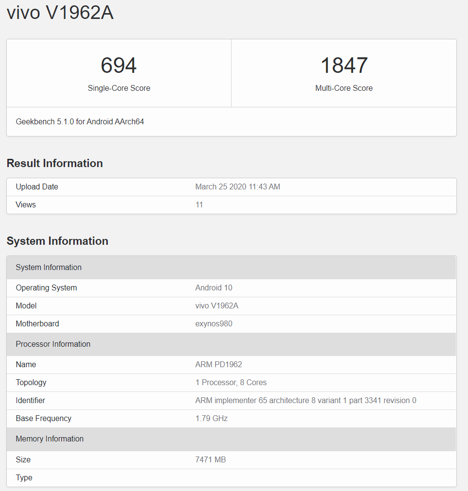 Vivo S6 5G Geekbench testleri ile heyecanlandırdı! - ShiftDelete.Net