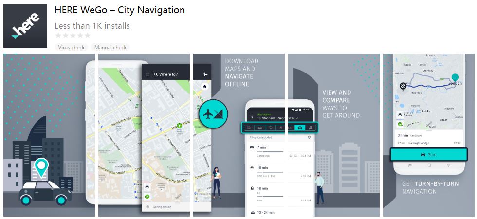 Huawei navigasyon uygulaması HERE WeGo