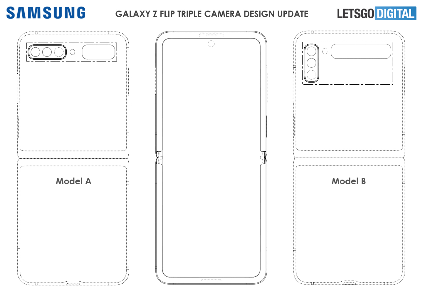 3 kameralı Samsung Galaxy Z Flip 2 patenti sızdırıldı! - ShiftDelete.Net(1)