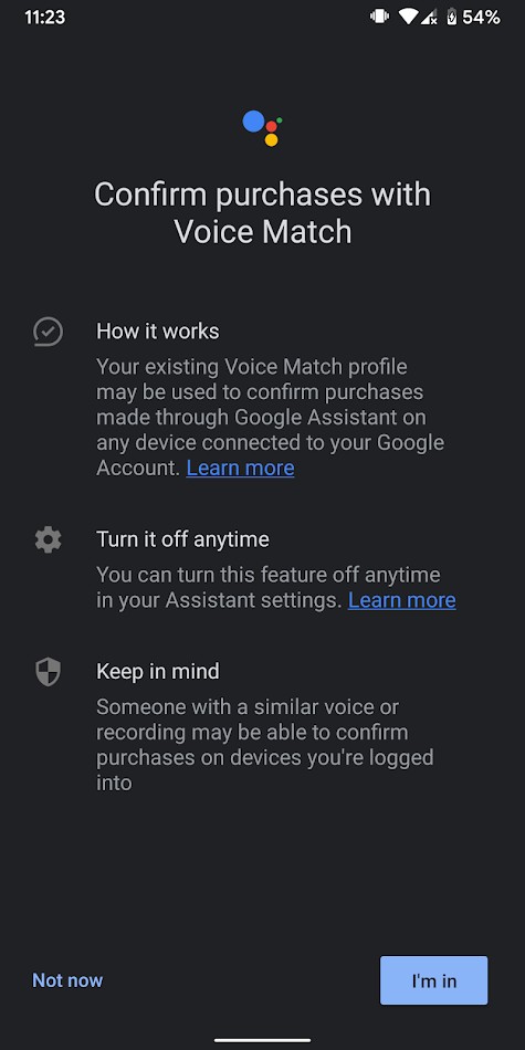 Google Asistan sesli ödeme özelliği