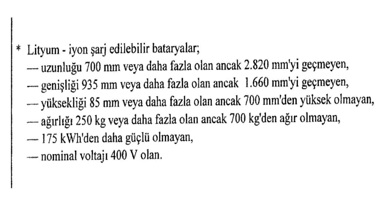 Elektrikli otomobil batarya