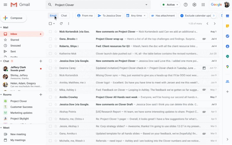 gmail tasarım değişikliği