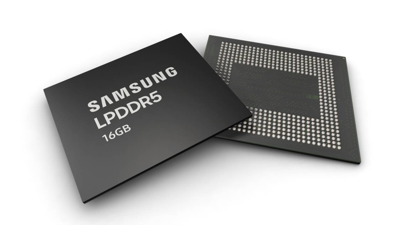 samsung 10 nm 16 GB LPDDR5 bellek