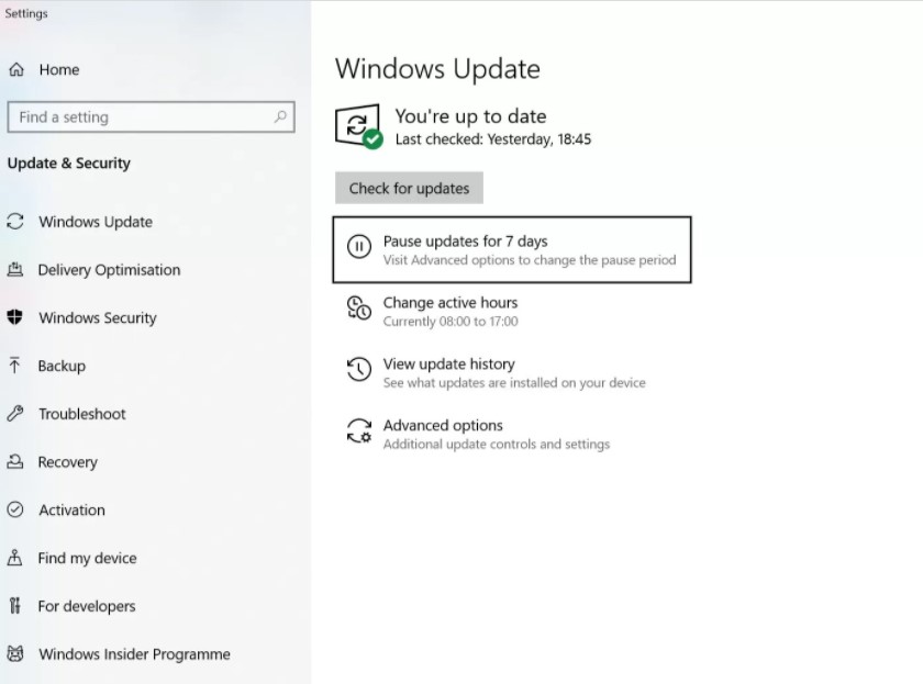 Windows 10 Ağustos 2020 güncellemesi