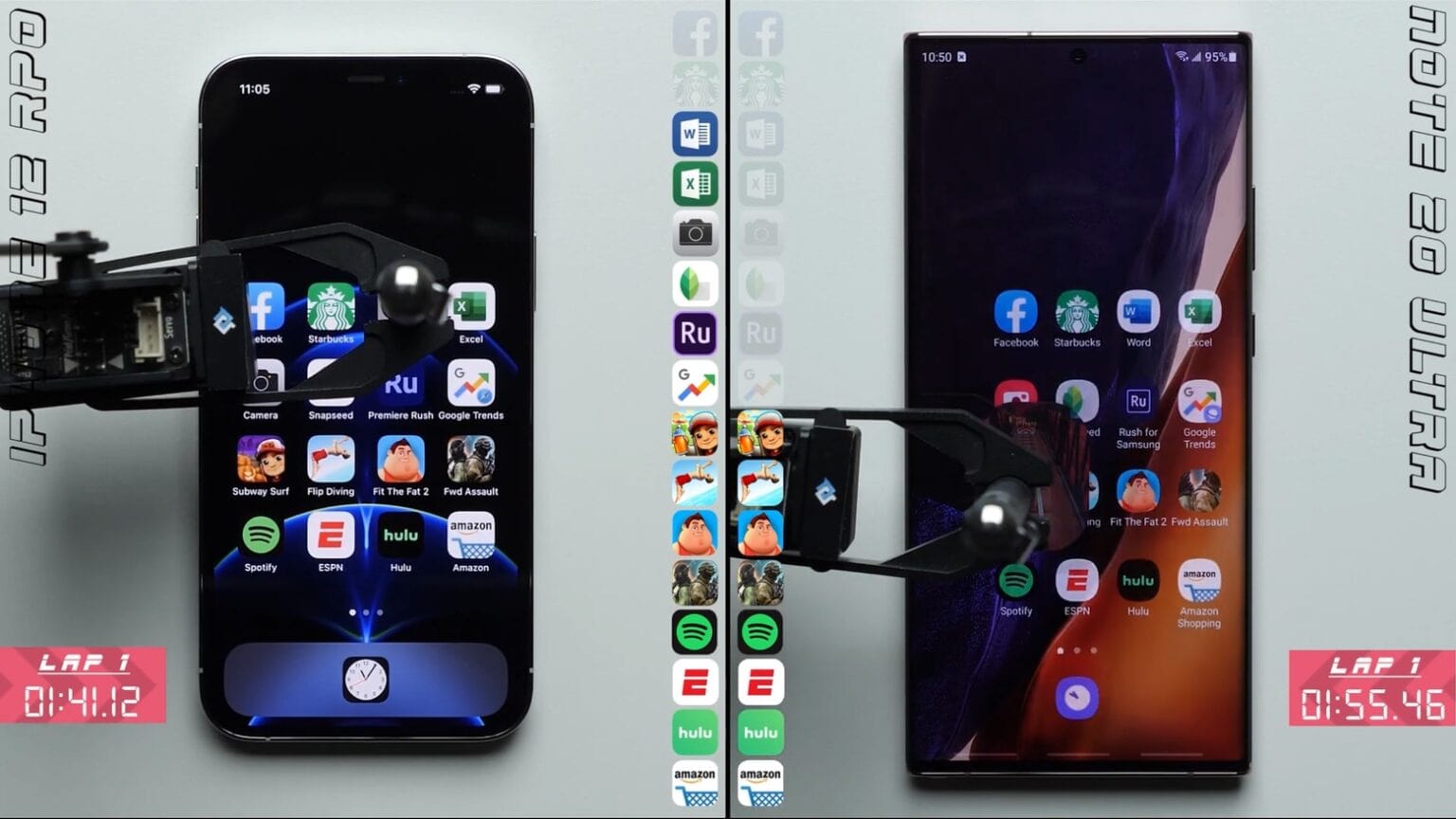 iPhone 12 Pro ve Galaxy Note 20 Ultra hız testi