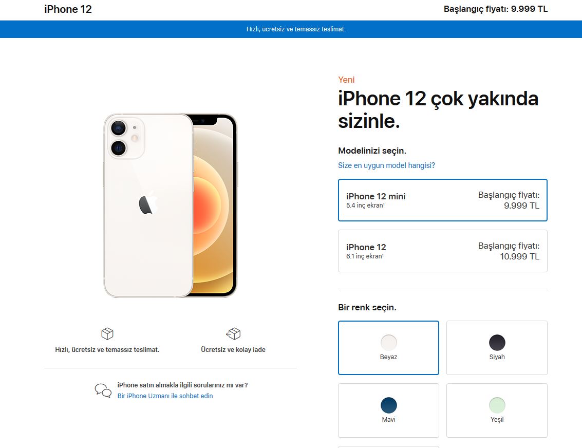 iphone 12 türkiye fiyatları