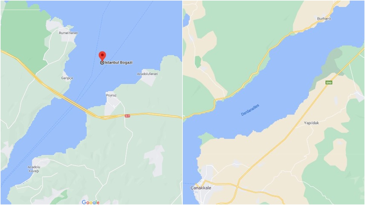 Google Haritalar Çanakkale Boğazı