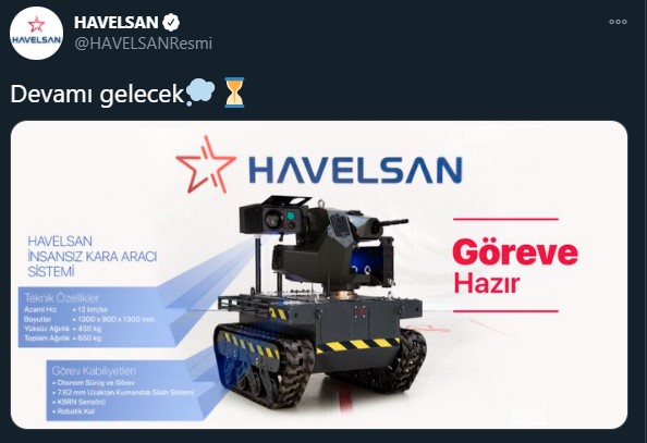 HAVELSAN yerli insansız kara aracı