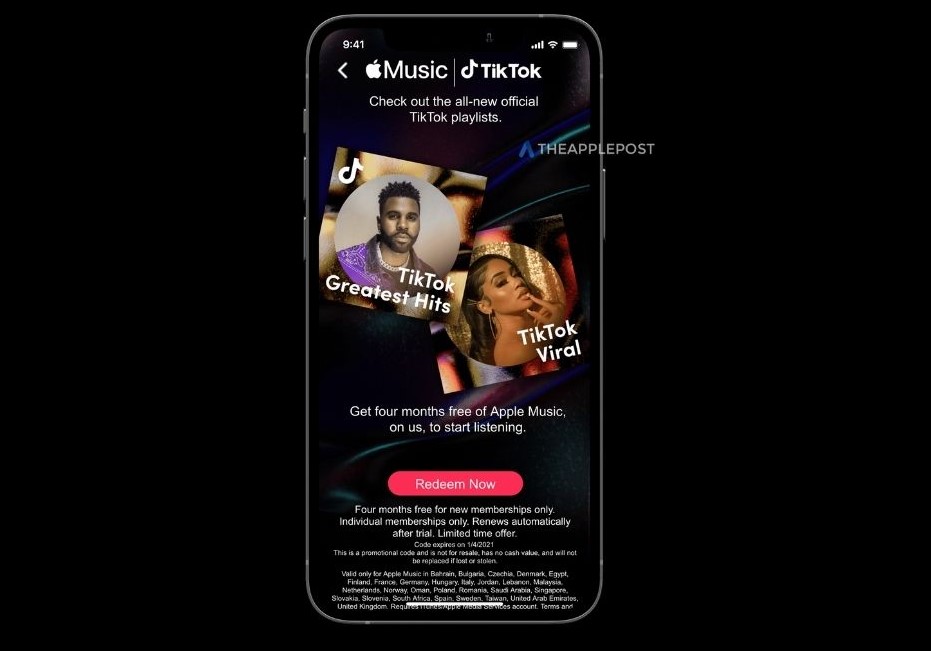 TikTok, Apple Müzik için ücretsiz abonelik kampanyası başlattı