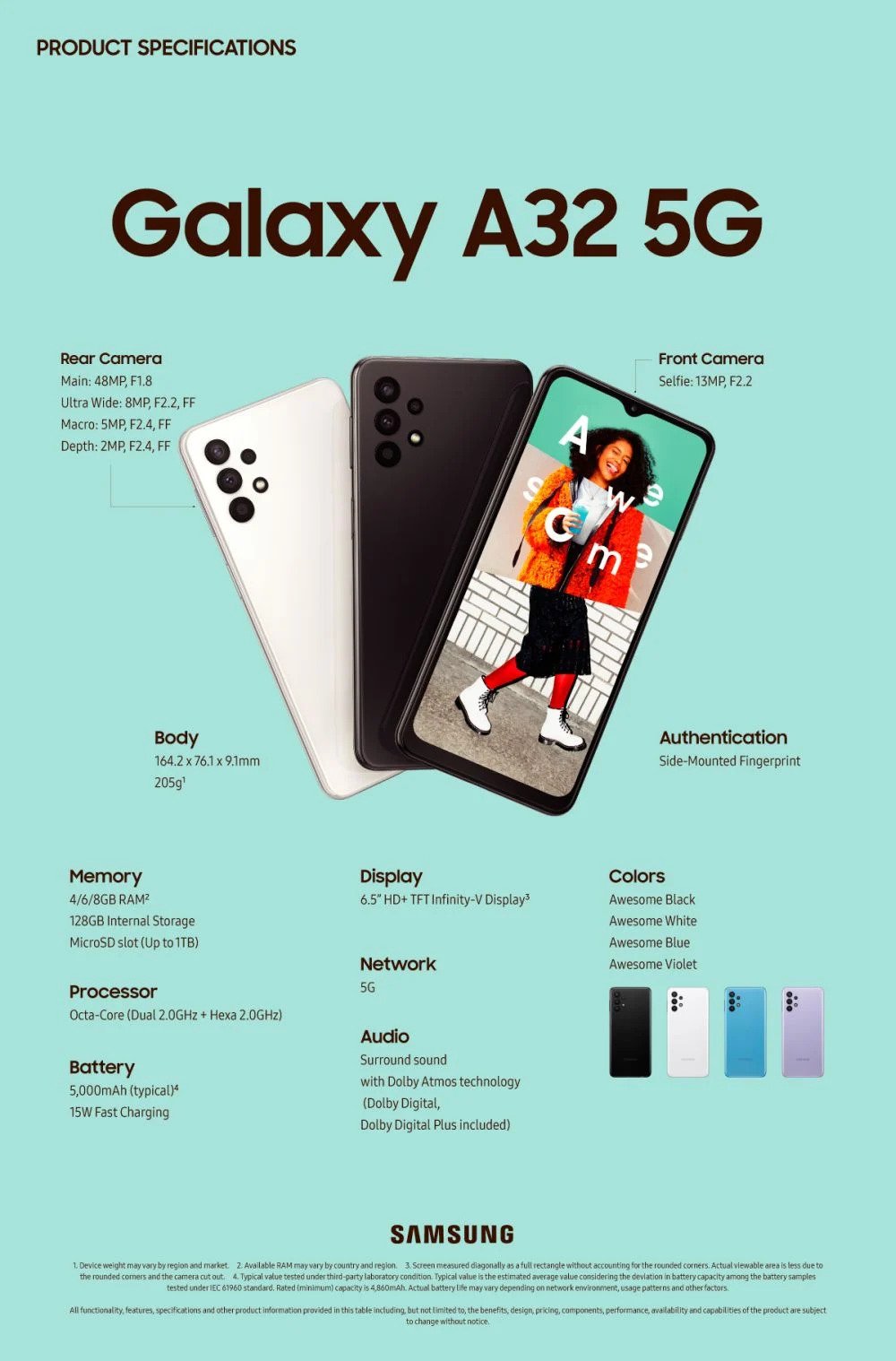 Samsung Galaxy A32 5G özellikleri