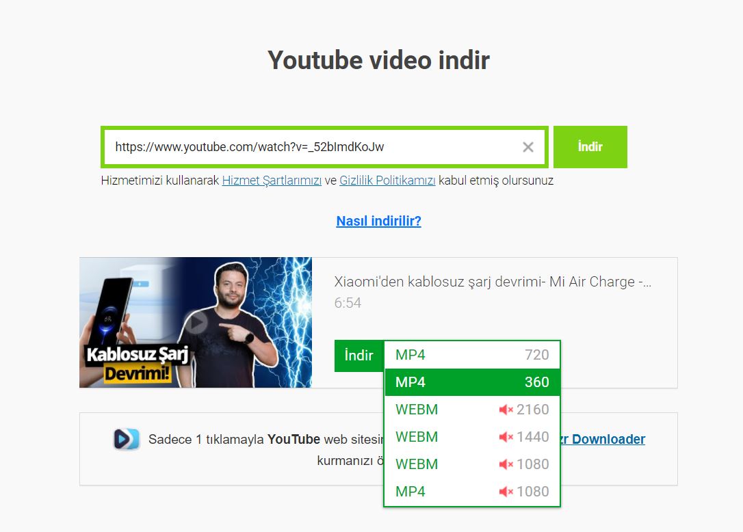 Youtube mp4 indir