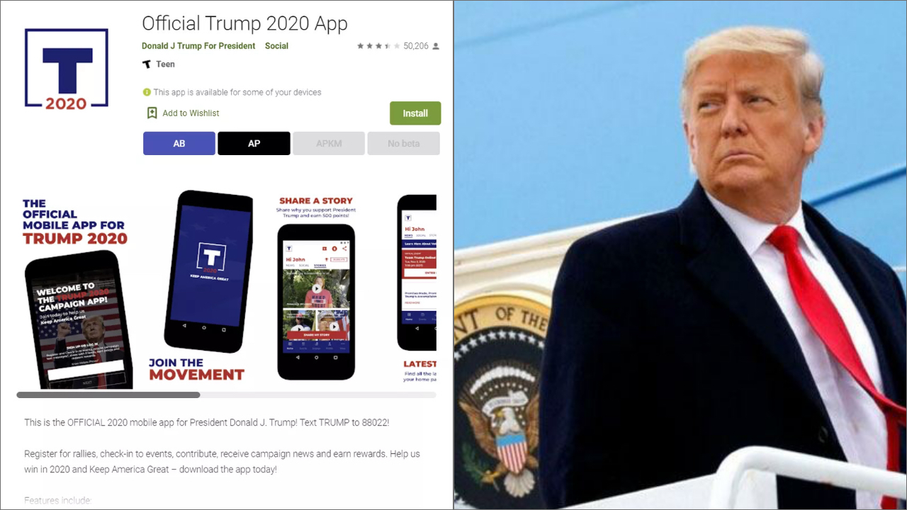 Trump’ın kampanya uygulaması yayından kaldırıldı