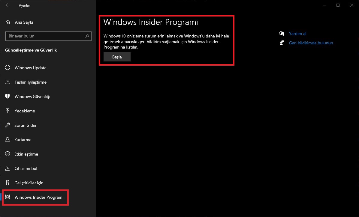 Windows 10 sürüm 21H1 güncellemesi