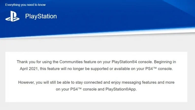 PS4 topluluk özelliği