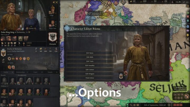 Crusader Kings 3 Daddy Pika’s Cheat Menu modu