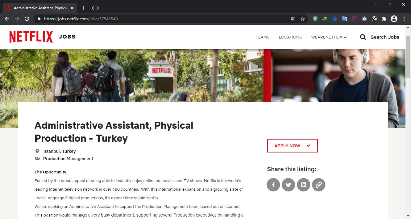 netflix türkiye iş ilanı