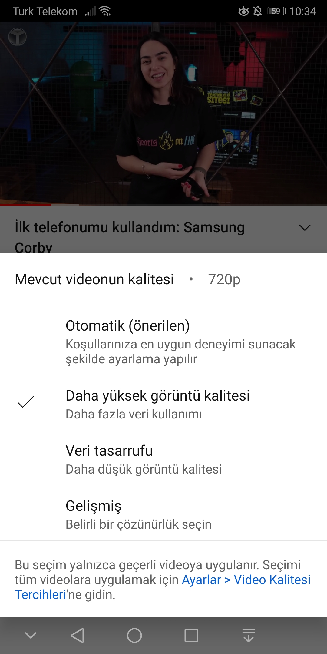 youtube video kalite