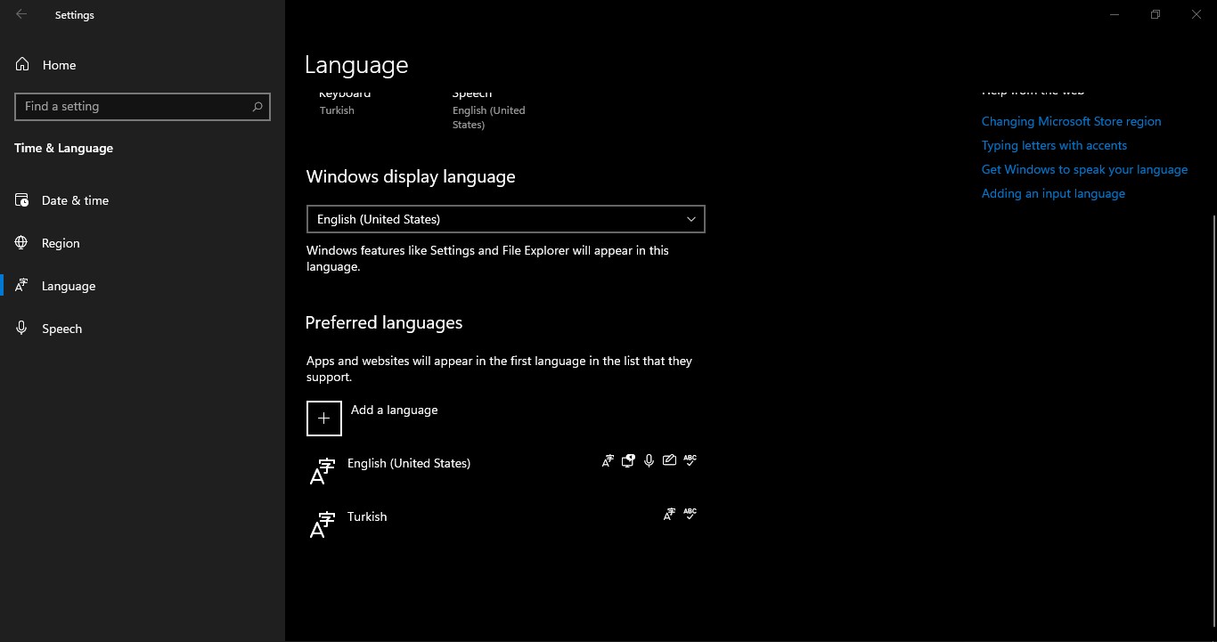 windows 11 dil değiştirme